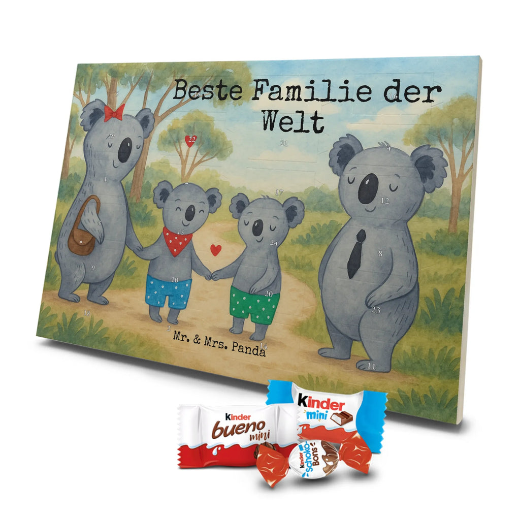 Chocolate advent calendar Koala family with two kids Design Father's Day, Mother's Day, favourite family, family time, koala family, best family, koala bear, family life