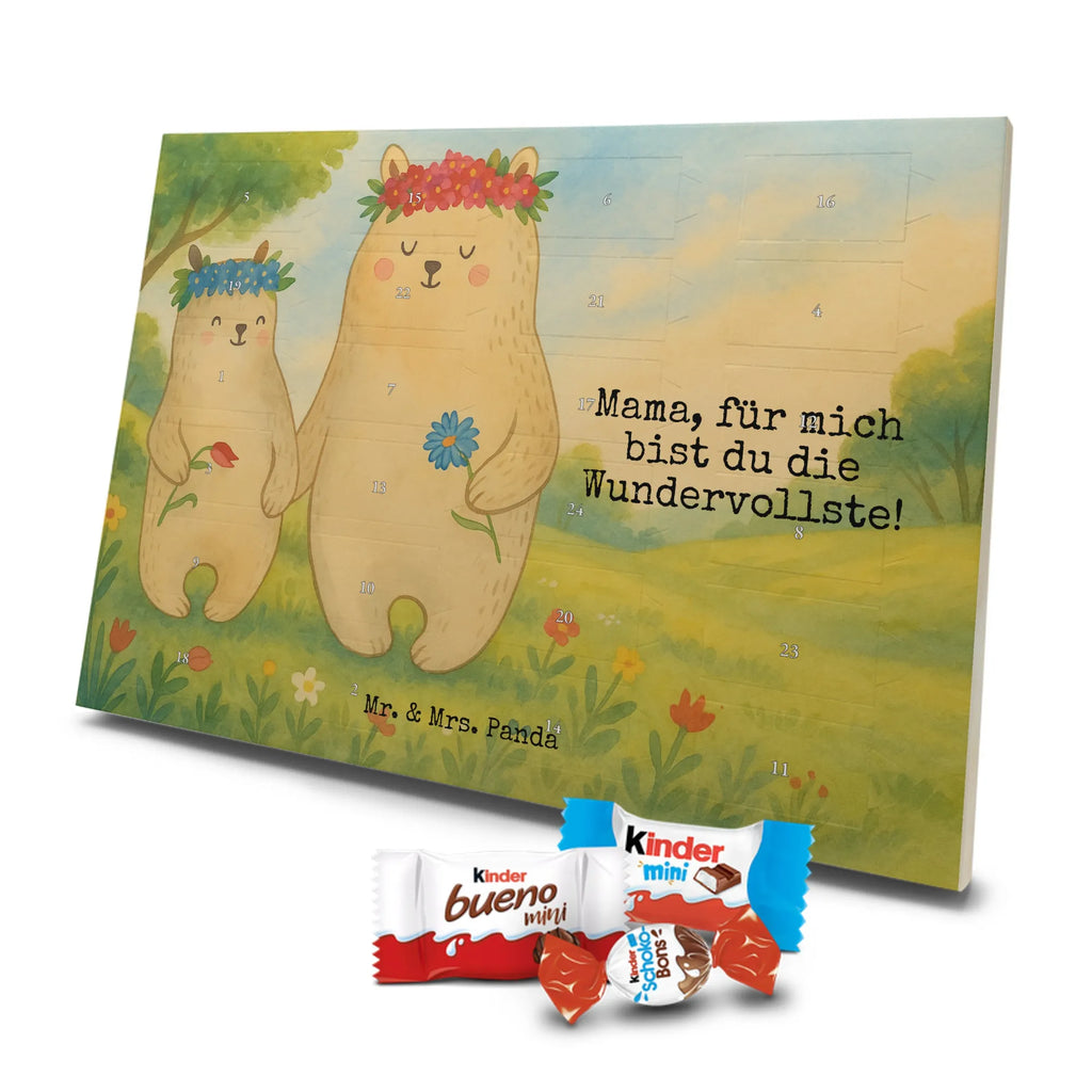 Chocolate advent calendar Bears with flower crown Design Father's Day, Mother's Day, favorite person, gift mommy. mother's day, daughter, daughters, best mommy, world best mommy, bears, favorite mommy, children, role model, child