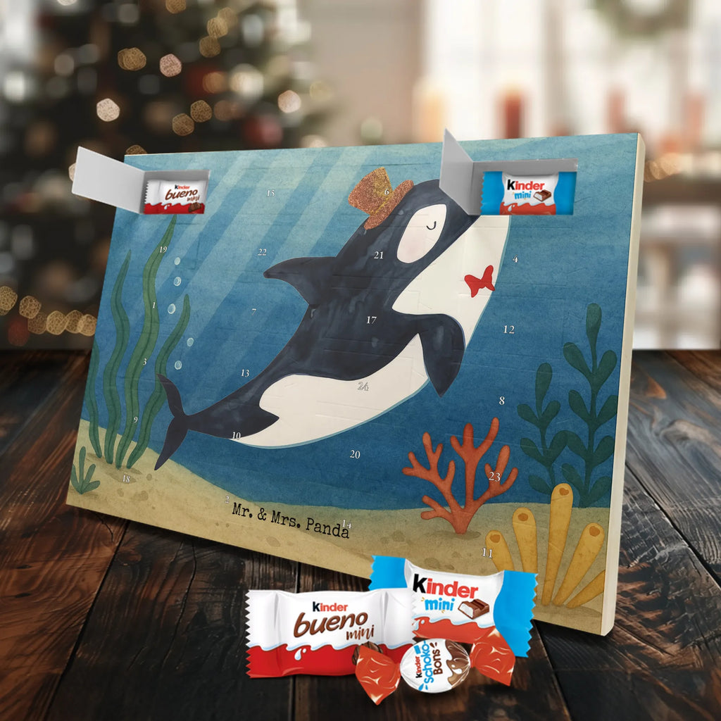 Chocolate advent calendar orca cylinder Design gift ideas, vacation, Seafood, aquatic animals, ocean, shells, corals, reef, whale, narwhal, sea urchin, lobster, platypus, manatee, crocodile, shrimp, gifts for seafood lovers, water world, underwater animals, underwater world, deep sea, seafood fans, seafood decoration, seafood posters, celebration, birthday, feast, confetti, congratulations
