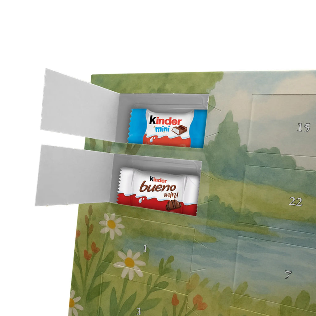 Chocolate advent calendar otter Bunch of flowers Design animal lover, marten, sea otter, European otter, water mammal, aquatic animal, baby otter, predator, water, otter gifts, gift ideas for animal lovers, animal, mammal, water animal, gifts for people in love, Otter Sea Otter Lake Otter