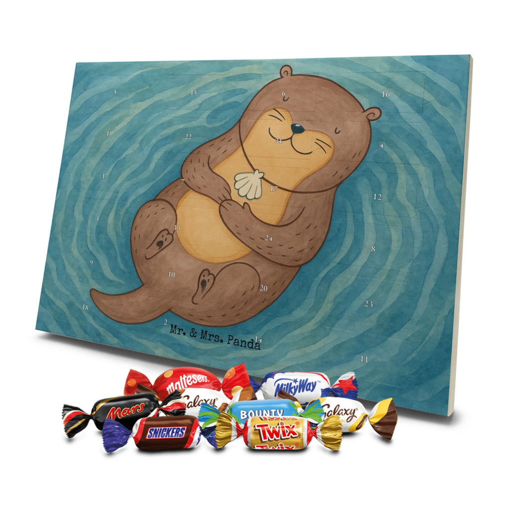 Chocolate advent calendar otter shell Design animal lover, marten, sea otter, European otter, water mammal, aquatic animal, baby otter, predator, water, otter gifts, gift ideas for animal lovers, animal, mammal, water animal, gifts for people in love, daydreaming, otter love, dreaming, brooding