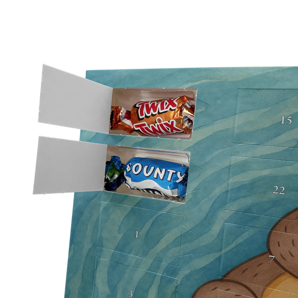 Chocolate advent calendar otter shell Design animal lover, marten, sea otter, European otter, water mammal, aquatic animal, baby otter, predator, water, otter gifts, gift ideas for animal lovers, animal, mammal, water animal, gifts for people in love, daydreaming, otter love, dreaming, brooding
