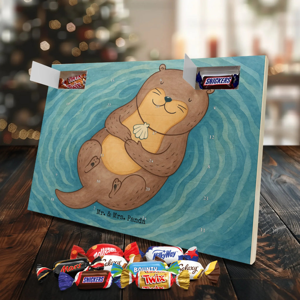 Chocolate advent calendar otter shell Design animal lover, marten, sea otter, European otter, water mammal, aquatic animal, baby otter, predator, water, otter gifts, gift ideas for animal lovers, animal, mammal, water animal, gifts for people in love, daydreaming, otter love, dreaming, brooding