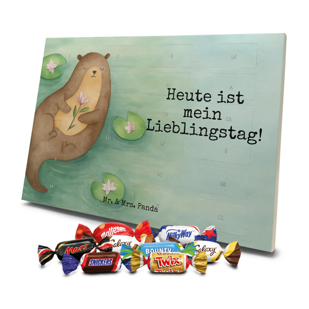 Chocolate advent calendar otter Water Lily Design animal lover, marten, sea otter, European otter, water mammal, aquatic animal, baby otter, predator, water, otter gifts, gift ideas for animal lovers, animal, mammal, water animal, gifts for people in love