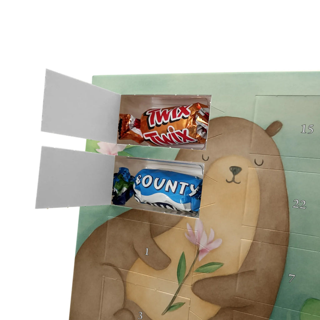 Chocolate advent calendar otter Water Lily Design animal lover, marten, sea otter, European otter, water mammal, aquatic animal, baby otter, predator, water, otter gifts, gift ideas for animal lovers, animal, mammal, water animal, gifts for people in love