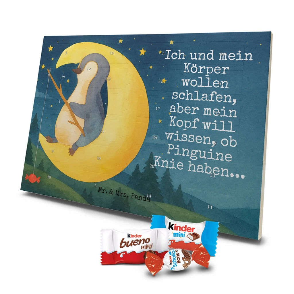 Chocolate advent calendar Penguin moon Design North Pole, Penguins, falling asleep, night's rest, penguins, guest room, bedroom, saying, insomnia, sleep