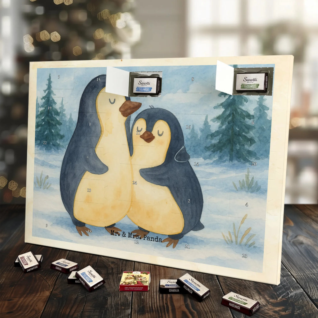 Chocolate advent calendar Penguin embrace Design North Pole, Penguins, wedding, wedding gift, love gift, lovers, anniversary, proof of love, wedding day