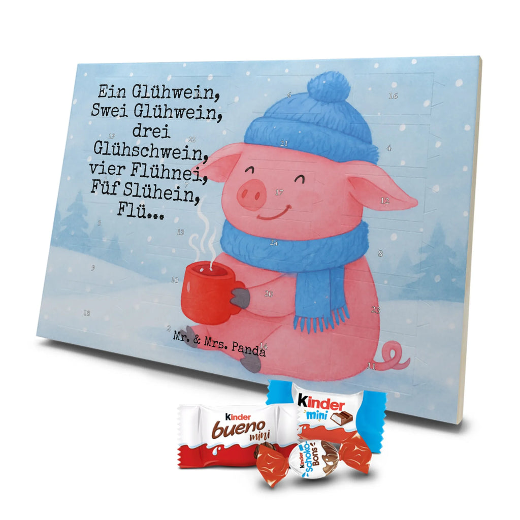 Chocolate advent calendar piggy Mulled wine Design Christmas time, snow, mulled wine, Christmas market, drunk, saying