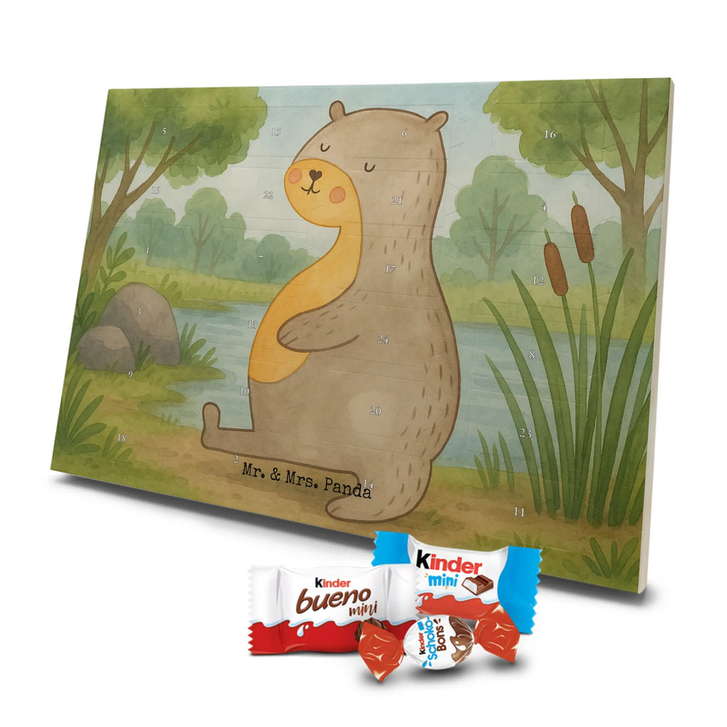 Chocolate advent calendar otter Belly Design animal lover, marten, sea otter, European otter, water mammal, aquatic animal, baby otter, predator, water, otter gifts, gift ideas for animal lovers, animal, mammal, water animal, gifts for people in love, Otter Sea Otter Lake Otter