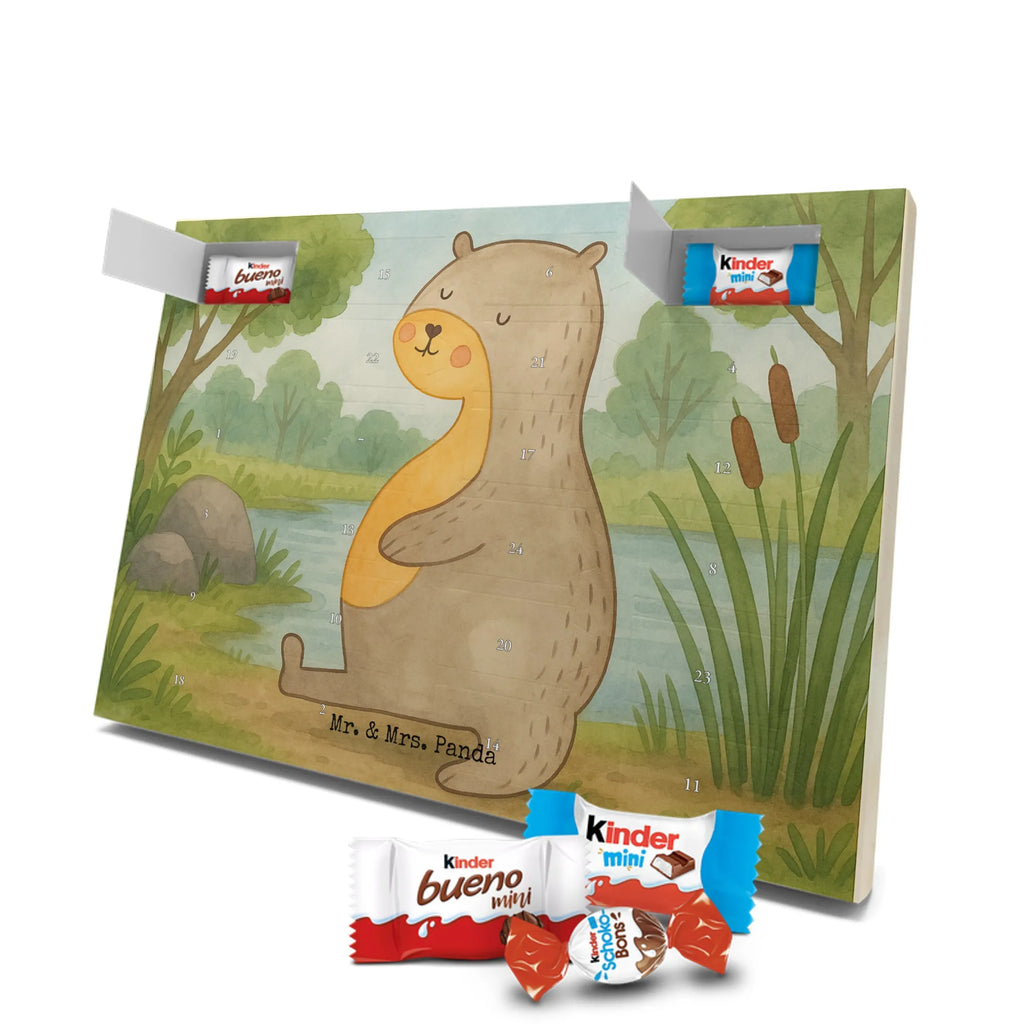 Chocolate advent calendar otter Belly Design animal lover, marten, sea otter, European otter, water mammal, aquatic animal, baby otter, predator, water, otter gifts, gift ideas for animal lovers, animal, mammal, water animal, gifts for people in love, Otter Sea Otter Lake Otter