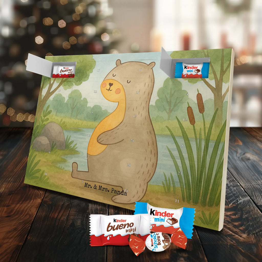 Chocolate advent calendar otter Belly Design animal lover, marten, sea otter, European otter, water mammal, aquatic animal, baby otter, predator, water, otter gifts, gift ideas for animal lovers, animal, mammal, water animal, gifts for people in love, Otter Sea Otter Lake Otter
