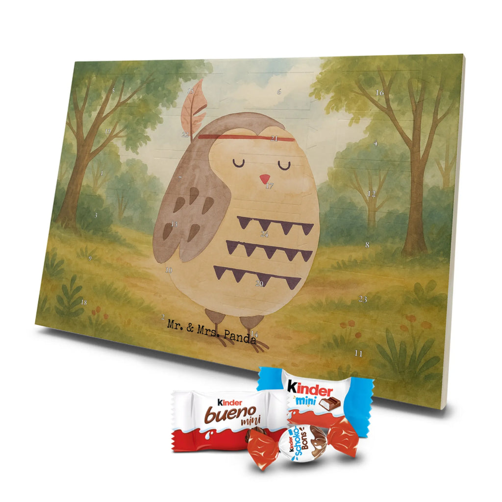 Chocolate advent calendar Owl feather headdress Design gift ideas, birthday present, forest animal, bird, nocturnal, illustrated, romantic gift, owl decor, Beautiful saying, Life is an adventure, Travel saying, Owl decoration, Indian saying, Feather decoration, Decoration