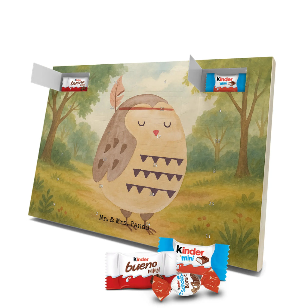 Chocolate advent calendar Owl feather headdress Design gift ideas, birthday present, forest animal, bird, nocturnal, illustrated, romantic gift, owl decor, Beautiful saying, Life is an adventure, Travel saying, Owl decoration, Indian saying, Feather decoration, Decoration