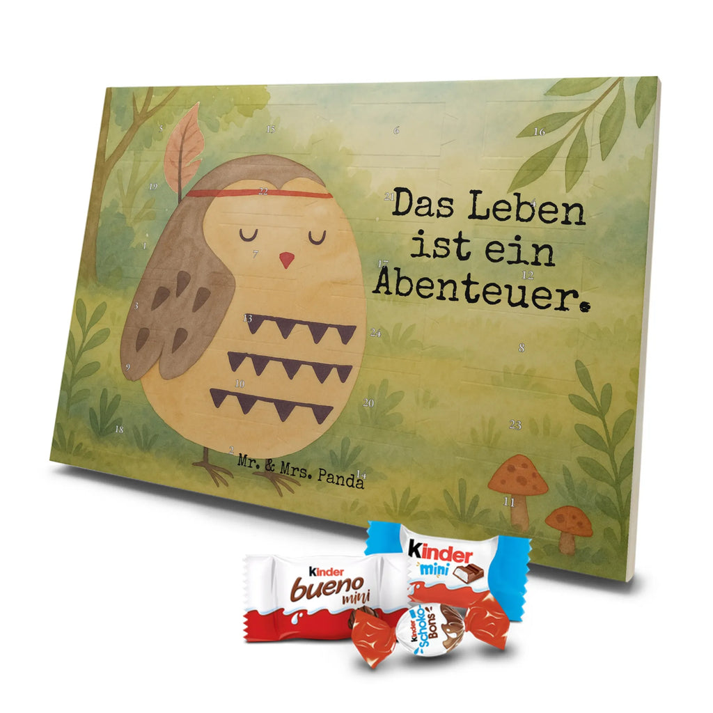 Chocolate advent calendar Owl feather headdress Design gift ideas, birthday present, forest animal, bird, nocturnal, illustrated, romantic gift, owl decor, Beautiful saying, Life is an adventure, Travel saying, Owl decoration, Indian saying, Feather decoration, Decoration