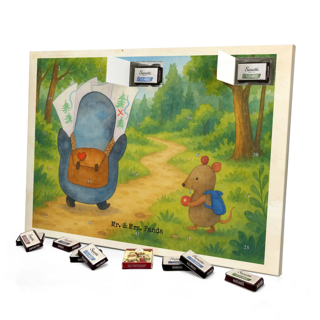 Chocolate advent calendar Penguin & Mouse Hiker Design North Pole, Penguins, adventurer, hiking, adventure, penguins, road trip, excursion