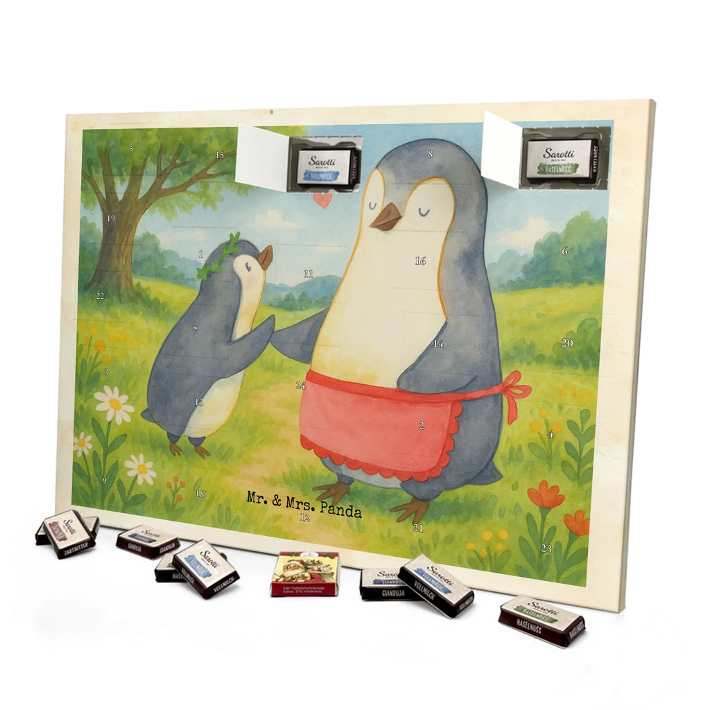 Chocolate advent calendar Penguin with child Design Father's Day, Mother's Day, Mother, Mummy, Gift, Birthday