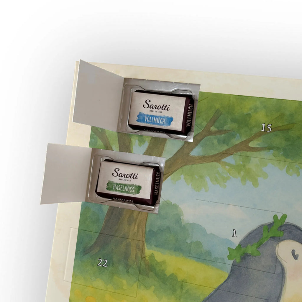 Chocolate advent calendar Penguin with child Design Father's Day, Mother's Day, Mother, Mummy, Gift, Birthday