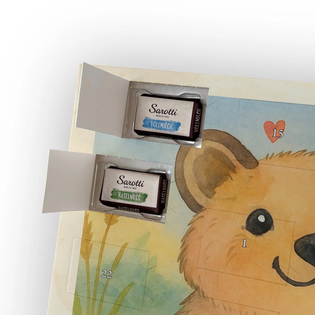 Chocolate advent calendar Quokka Happy Design card, gift ideas, gifts, small animals, cute, cute animal motives, hand drawn, funny sayings, good mood, special gifts, animal lover