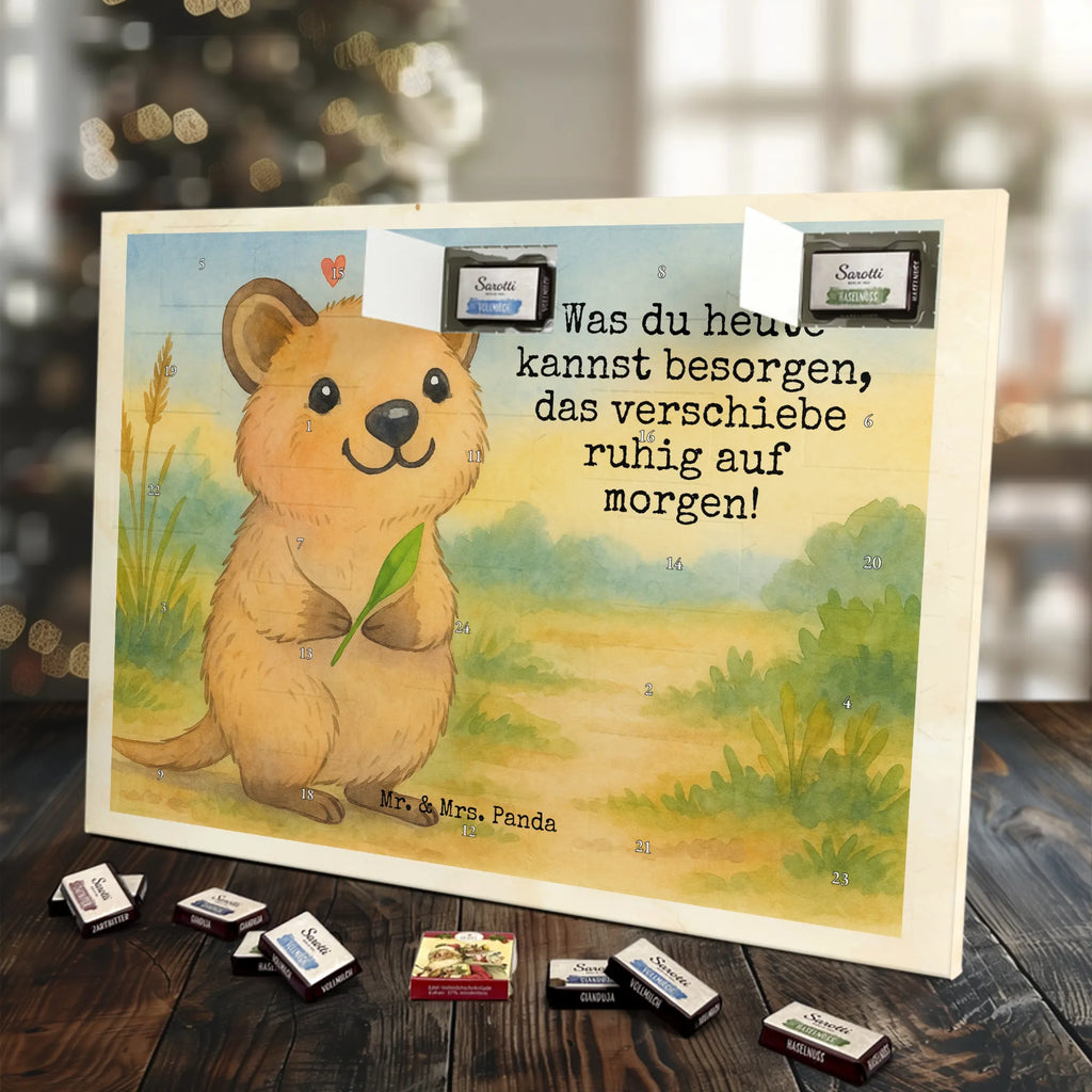 Chocolate advent calendar Quokka Happy Design card, gift ideas, gifts, small animals, cute, cute animal motives, hand drawn, funny sayings, good mood, special gifts, animal lover