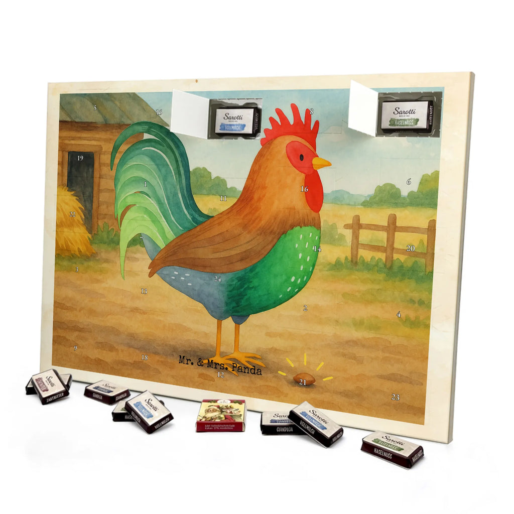 Chocolate advent calendar Faucet grain Design farm, farm animals, animals, nature, eggs, hen, corn, cock