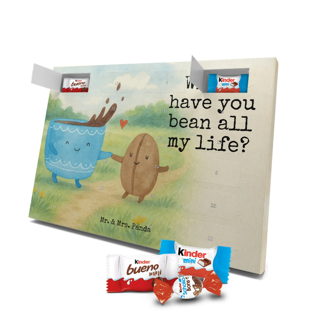 Chocolate advent calendar Coffee Bean Design card, gift ideas, gifts, small animals, cute, cute animal motives, hand drawn, funny sayings, good mood, special gifts, animal lover, satisfaction, pleasure, coffee bean