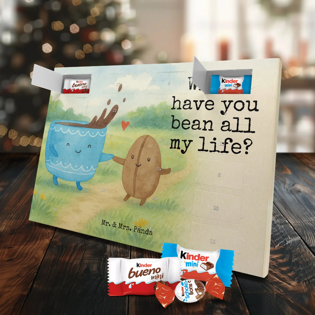 Chocolate advent calendar Coffee Bean Design card, gift ideas, gifts, small animals, cute, cute animal motives, hand drawn, funny sayings, good mood, special gifts, animal lover, satisfaction, pleasure, coffee bean