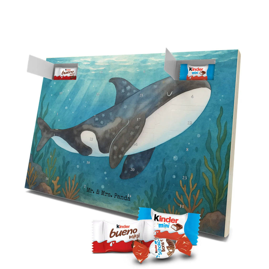 Chocolate advent calendar Orca Design gift ideas, vacation, Seafood, aquatic animals, ocean, shells, corals, reef, whale, narwhal, sea urchin, lobster, platypus, manatee, crocodile, shrimp, gifts for seafood lovers, water world, underwater animals, underwater world, deep sea, seafood fans, seafood decoration, seafood posters, killer whale, self-love, work, new start, opportunities