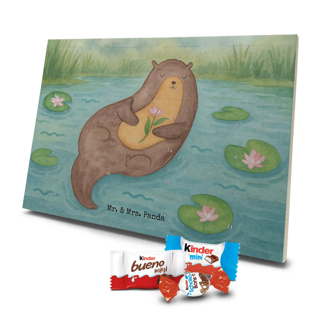 Chocolate advent calendar otter Water Lily Design animal lover, marten, sea otter, European otter, water mammal, aquatic animal, baby otter, predator, water, otter gifts, gift ideas for animal lovers, animal, mammal, water animal, gifts for people in love