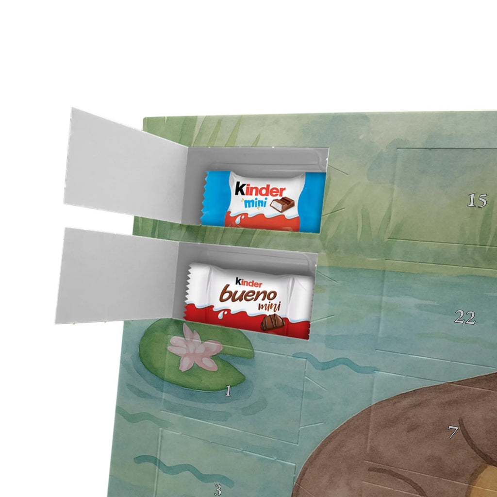 Chocolate advent calendar otter Water Lily Design animal lover, marten, sea otter, European otter, water mammal, aquatic animal, baby otter, predator, water, otter gifts, gift ideas for animal lovers, animal, mammal, water animal, gifts for people in love