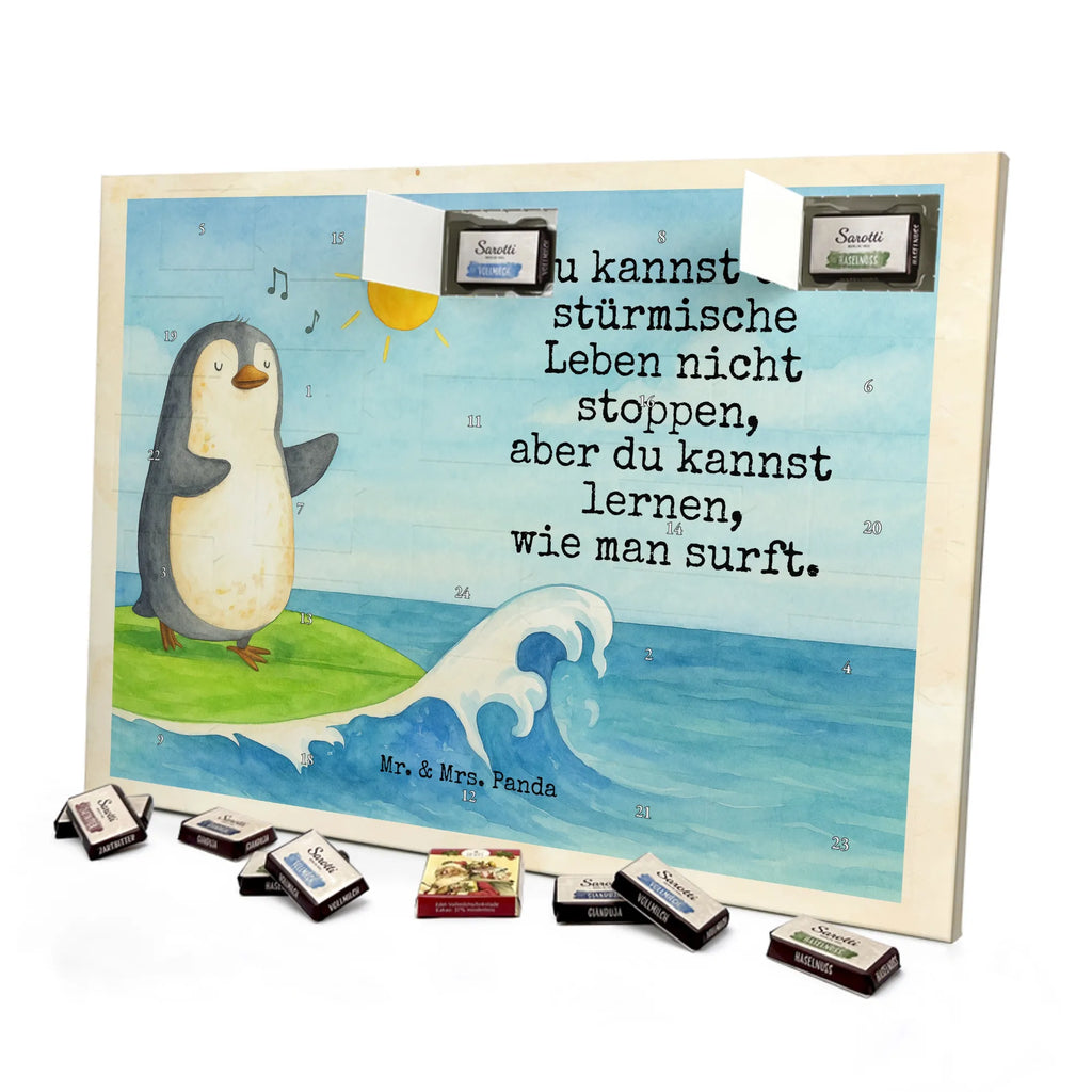 Chocolate advent calendar Penguin surfer Design North Pole, Penguins, surfers, surfing, waves, penguins, holidays, wave riding