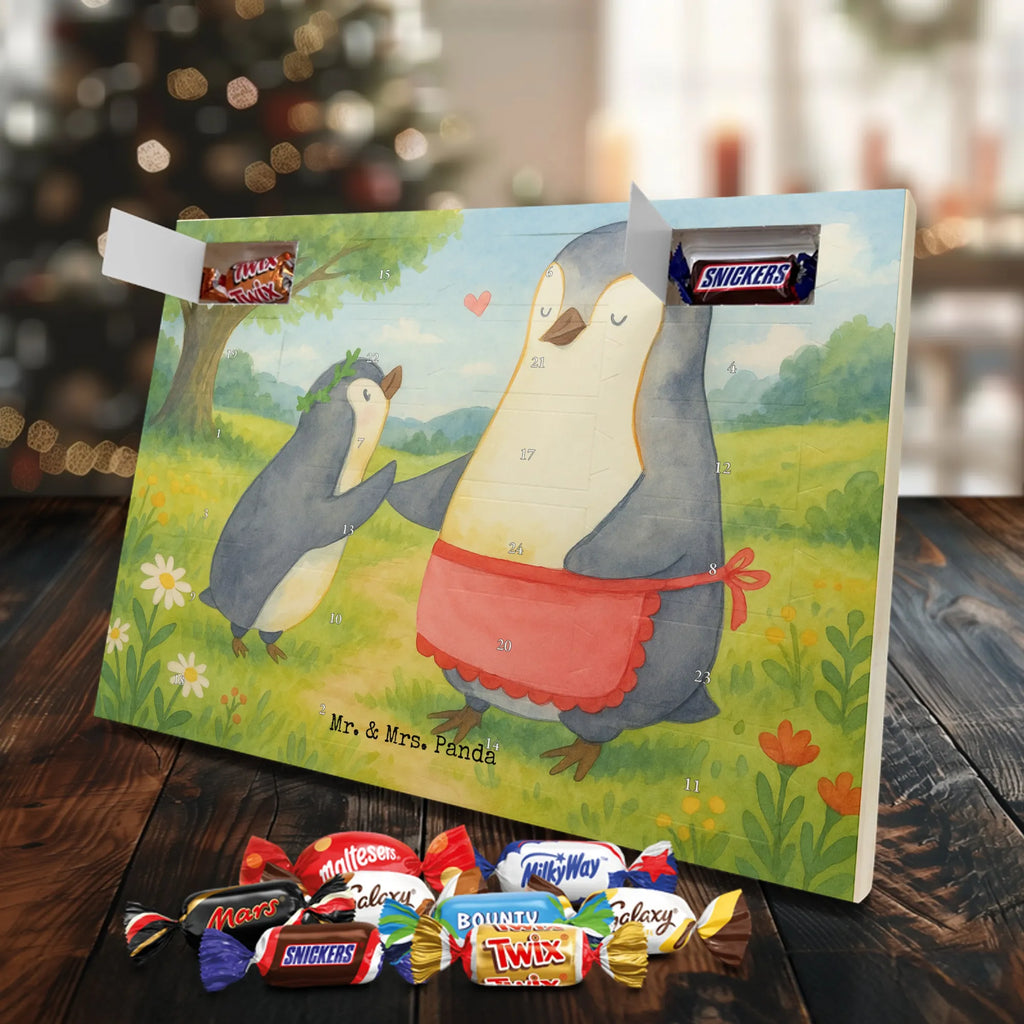 Chocolate advent calendar Penguin with child Design Father's Day, Mother's Day, Mother, Mummy, Gift, Birthday