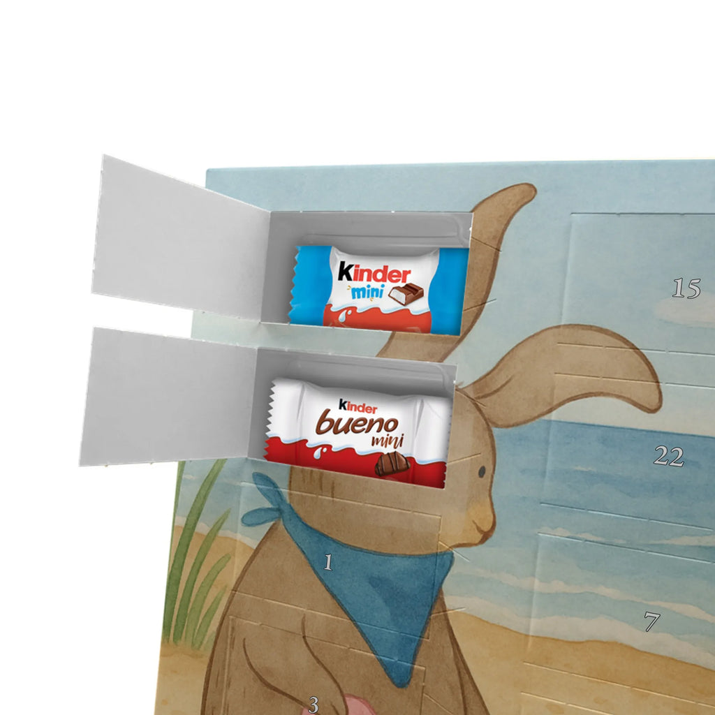 Chocolate advent calendar Bunnies with seashell Design Father's Day, Mother's Day, girlfriend, best friend, shells, rabbits, collecting shells, girlfriends