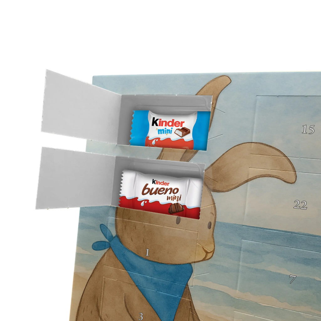 Chocolate advent calendar Bunnies with seashell Design Father's Day, Mother's Day, girlfriend, best friend, shells, rabbits, collecting shells, girlfriends