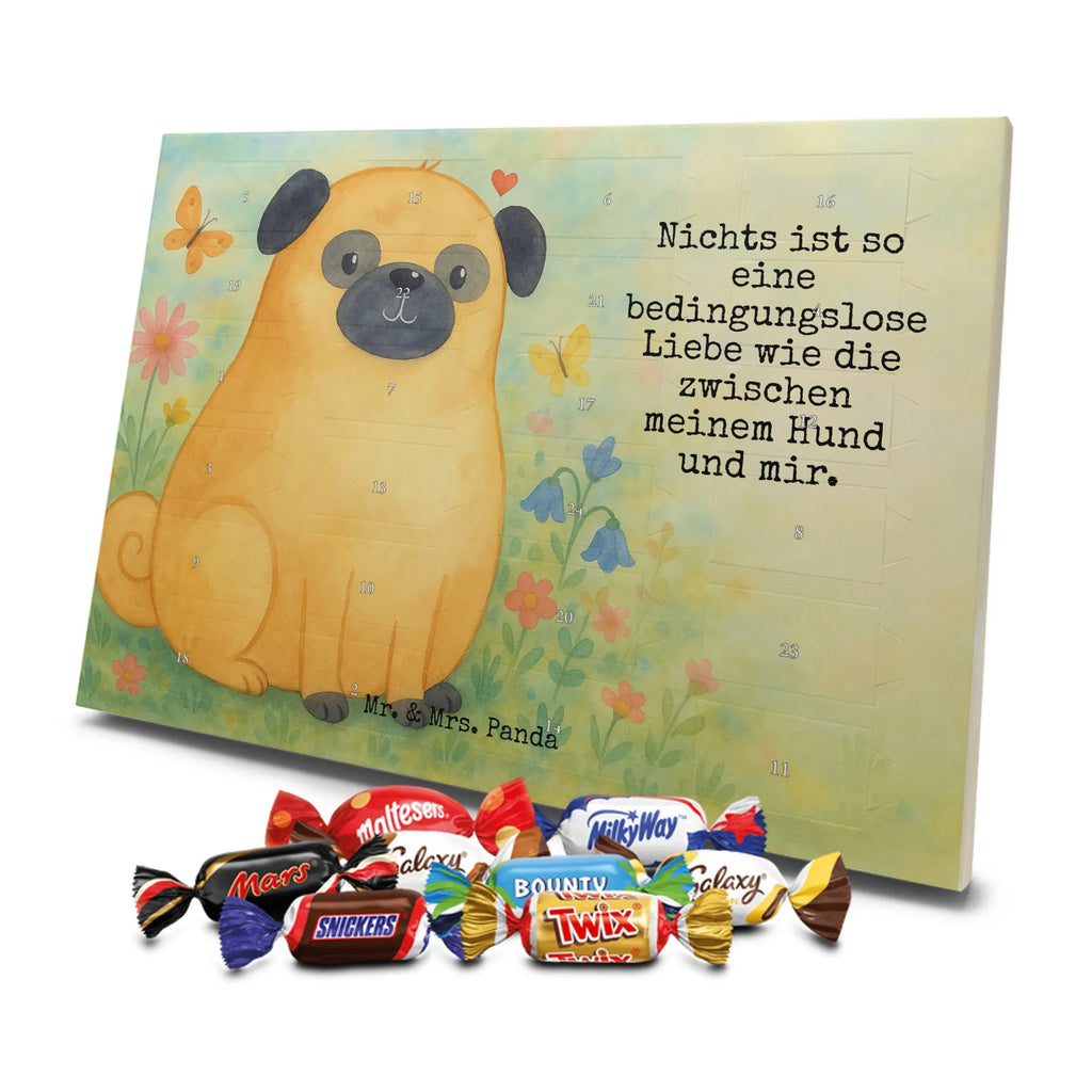 Chocolate advent calendar Pug Design dog breed, mutt, hound, woof, dog mama, love dogs, love for dogs, dog decorative items, bag with dog print, funny gifts for dog owners, what do you give a dog lover, Christmas gifts for dogs, gifts for dogs, dog sayings, dog love, Pug