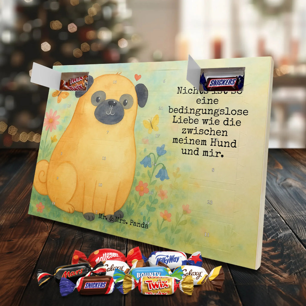 Chocolate advent calendar Pug Design dog breed, mutt, hound, woof, dog mama, love dogs, love for dogs, dog decorative items, bag with dog print, funny gifts for dog owners, what do you give a dog lover, Christmas gifts for dogs, gifts for dogs, dog sayings, dog love, Pug