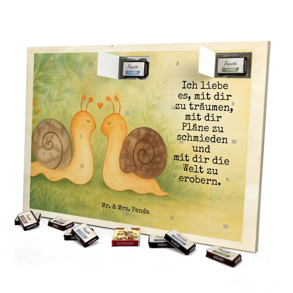 Chocolate advent calendar Snails in love Design Loving, Two, Together, Marriage, Proposal of marriage, Love gift, gift for her, gift for him, anniversary gift