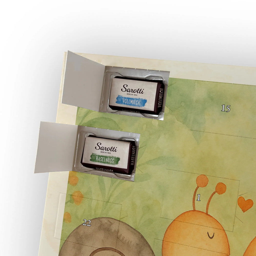 Chocolate advent calendar Snails in love Design Loving, Two, Together, Marriage, Proposal of marriage, Love gift, gift for her, gift for him, anniversary gift