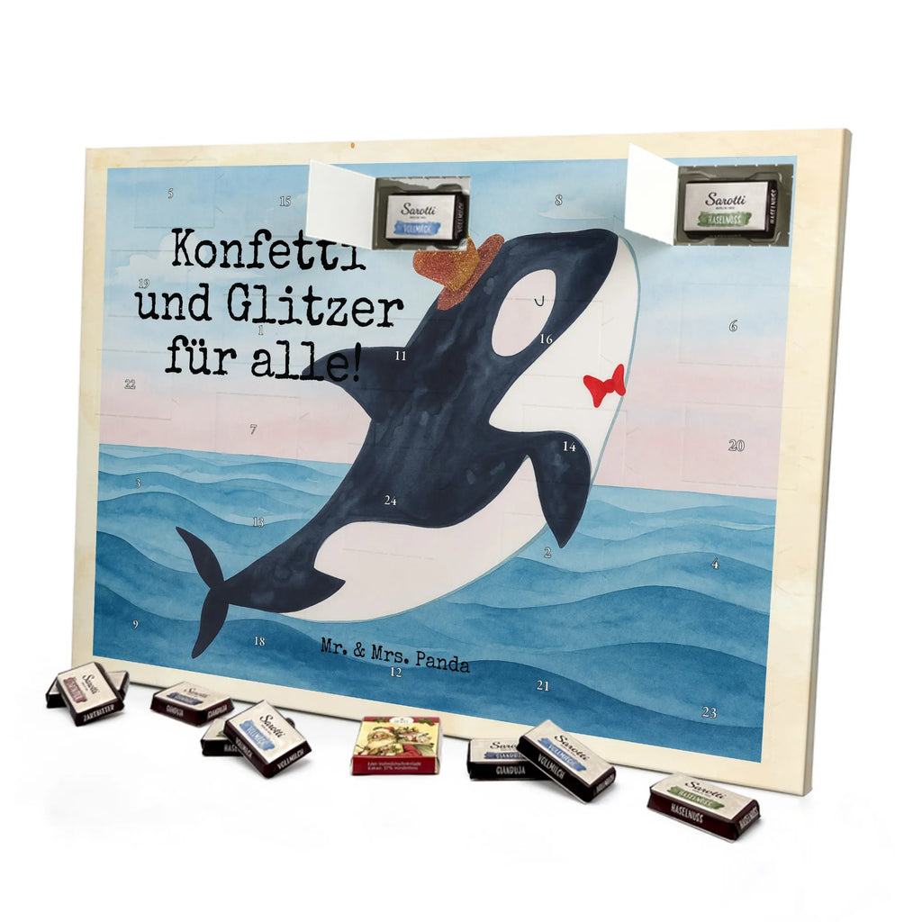 Chocolate advent calendar orca cylinder Design gift ideas, vacation, Seafood, aquatic animals, ocean, shells, corals, reef, whale, narwhal, sea urchin, lobster, platypus, manatee, crocodile, shrimp, gifts for seafood lovers, water world, underwater animals, underwater world, deep sea, seafood fans, seafood decoration, seafood posters, celebration, birthday, feast, confetti, congratulations