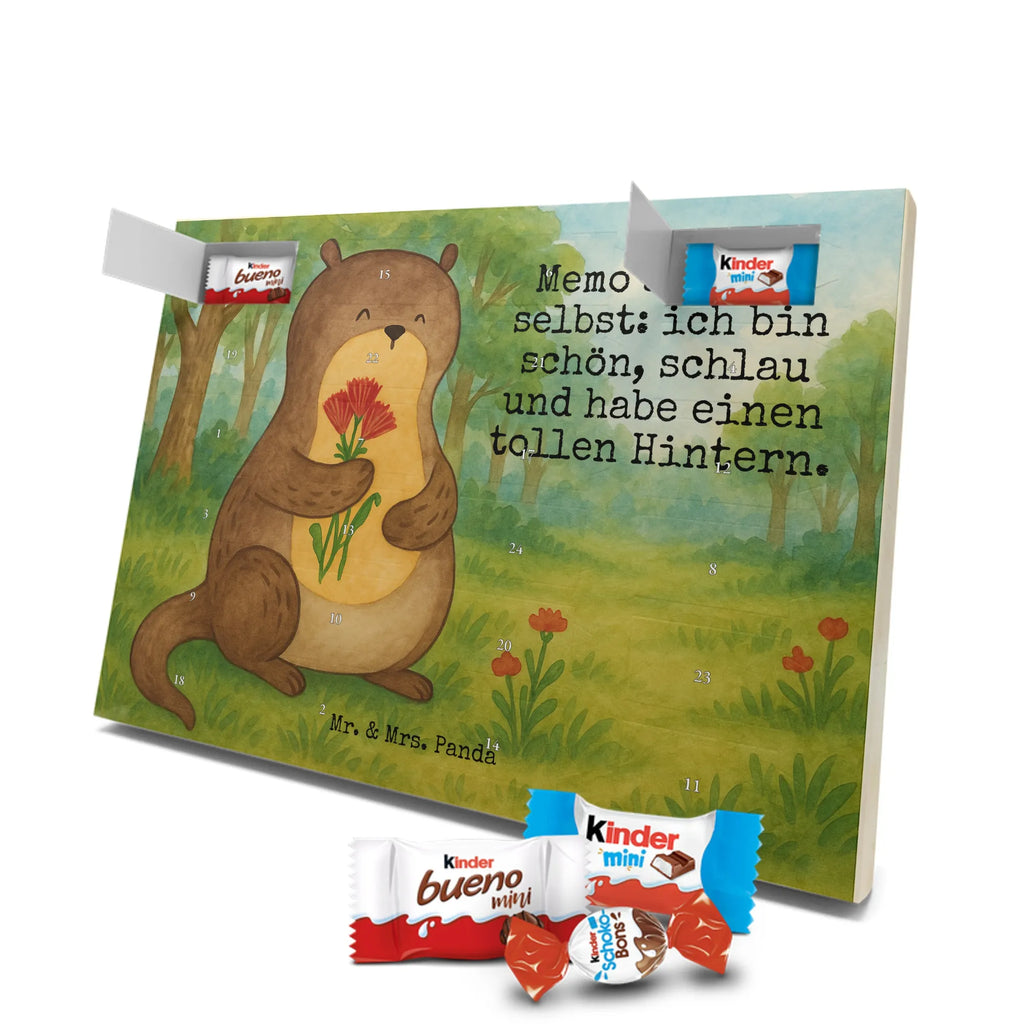 Chocolate advent calendar otter Bunch of flowers Design animal lover, marten, sea otter, European otter, water mammal, aquatic animal, baby otter, predator, water, otter gifts, gift ideas for animal lovers, animal, mammal, water animal, gifts for people in love, Otter Sea Otter Lake Otter