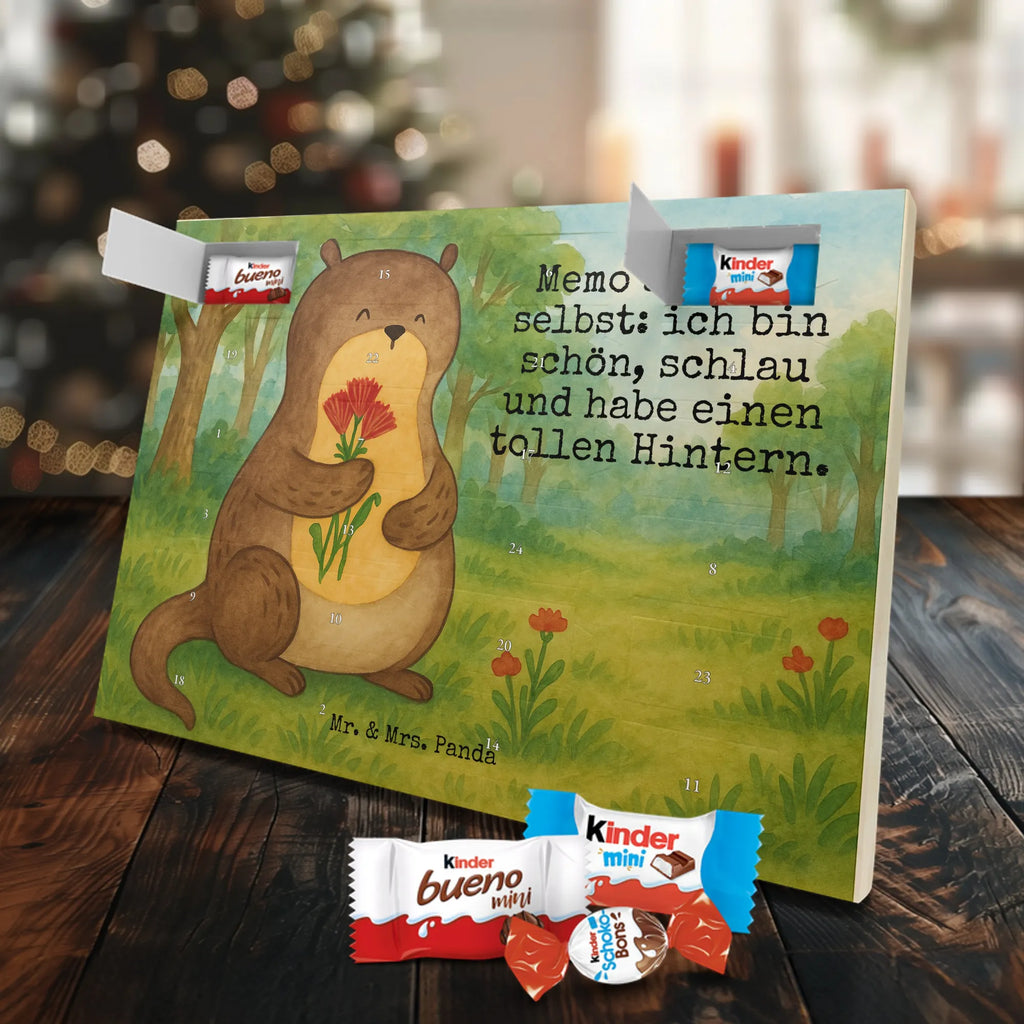 Chocolate advent calendar otter Bunch of flowers Design animal lover, marten, sea otter, European otter, water mammal, aquatic animal, baby otter, predator, water, otter gifts, gift ideas for animal lovers, animal, mammal, water animal, gifts for people in love, Otter Sea Otter Lake Otter