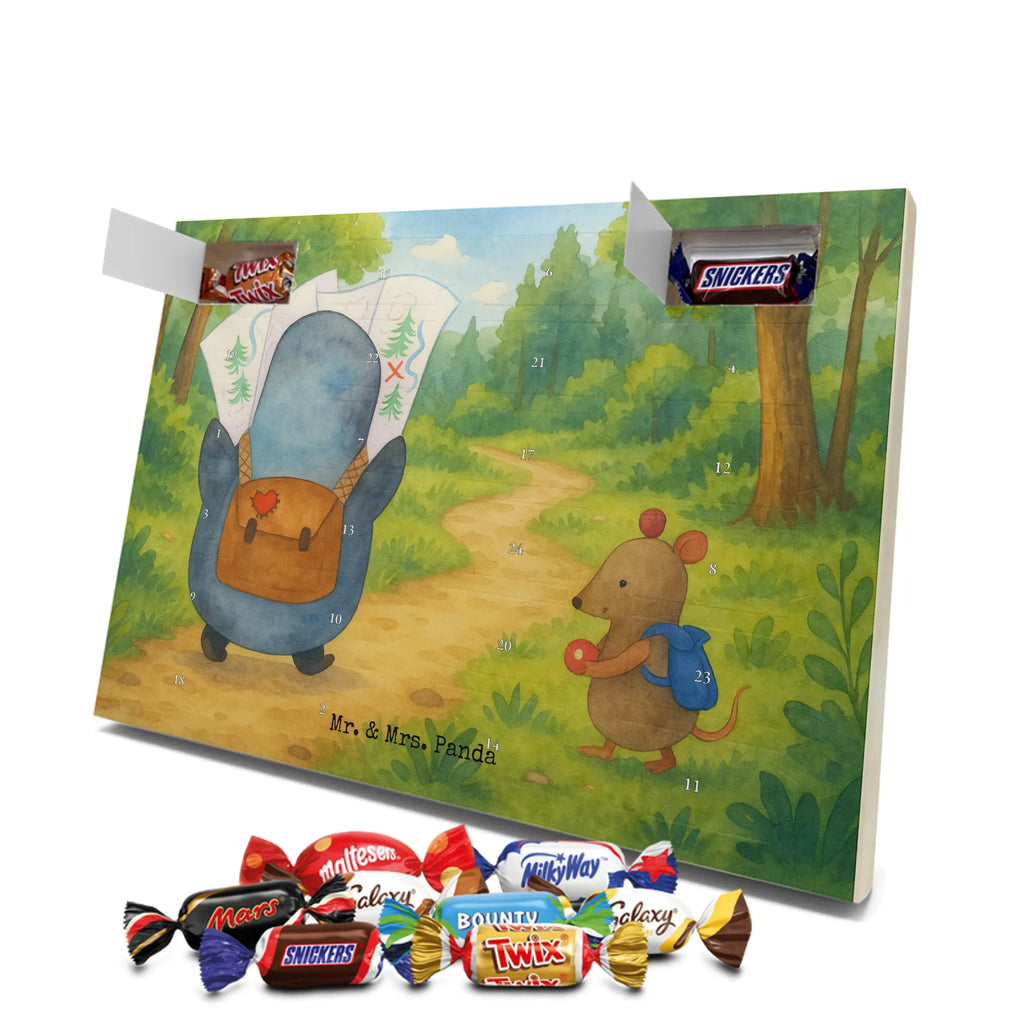 Chocolate advent calendar Penguin & Mouse Hiker Design North Pole, Penguins, adventurer, hiking, adventure, penguins, road trip, excursion