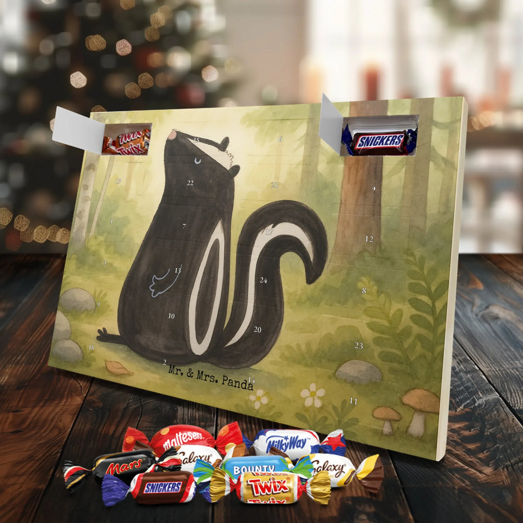 Chocolate advent calendar skunk Sit Design know-it-all, stinky, law, predator, wild animal