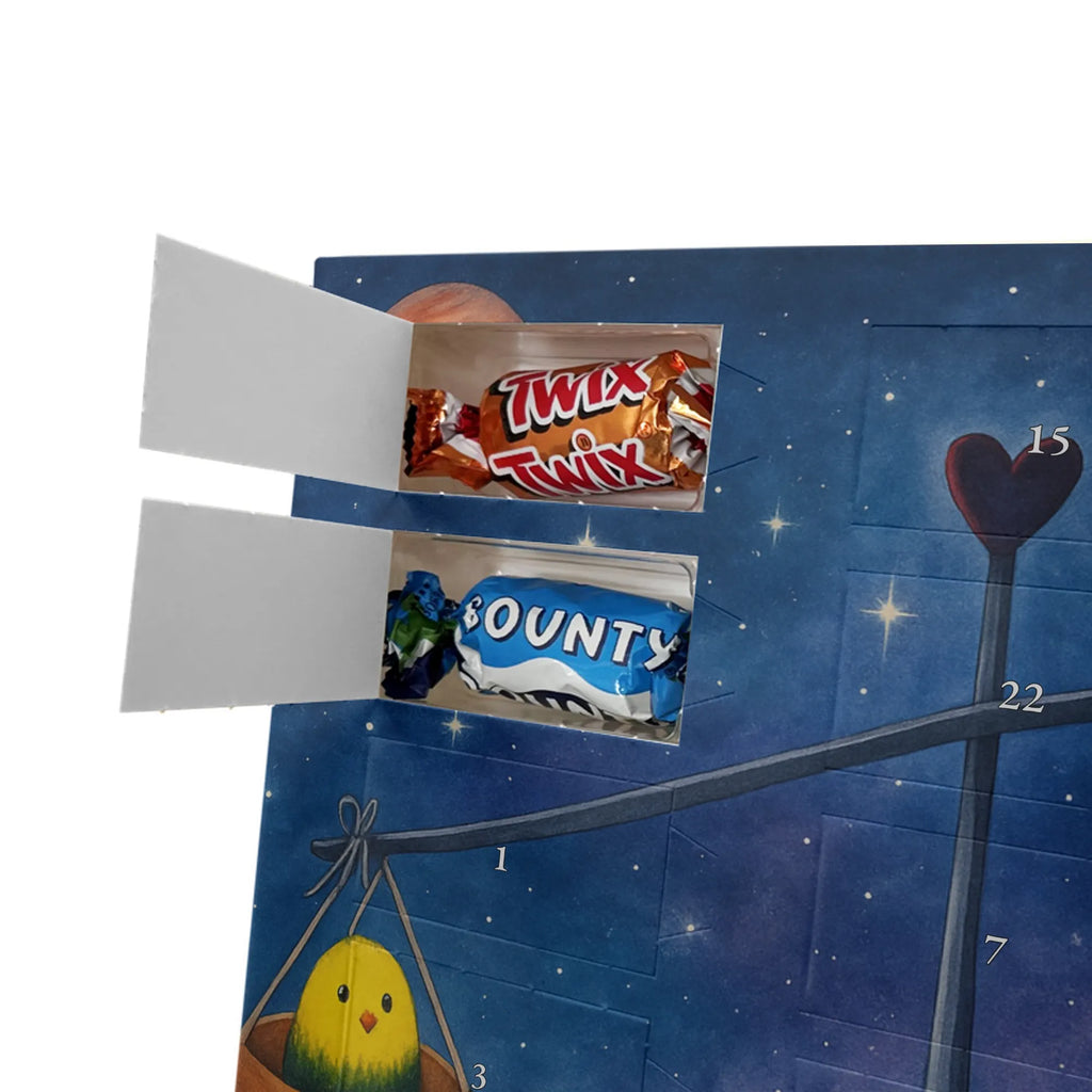 Chocolate advent calendar Star sign Scale Design month of birth, constellations, birthdays, astrology, date of birth, balance, ladybird, birthday September, gift October, birthday October, Libra, gift September, bumble bee, Libra zodiac sign, Libra gift