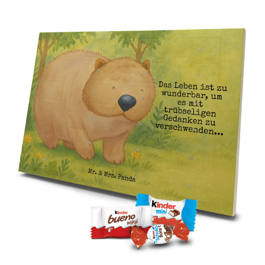 Chocolate advent calendar Wombat Design card, gift ideas, gifts, small animals, cute, cute animal motives, hand drawn, funny sayings, good mood, special gifts, animal lover, saying, life is beautiful, Australia