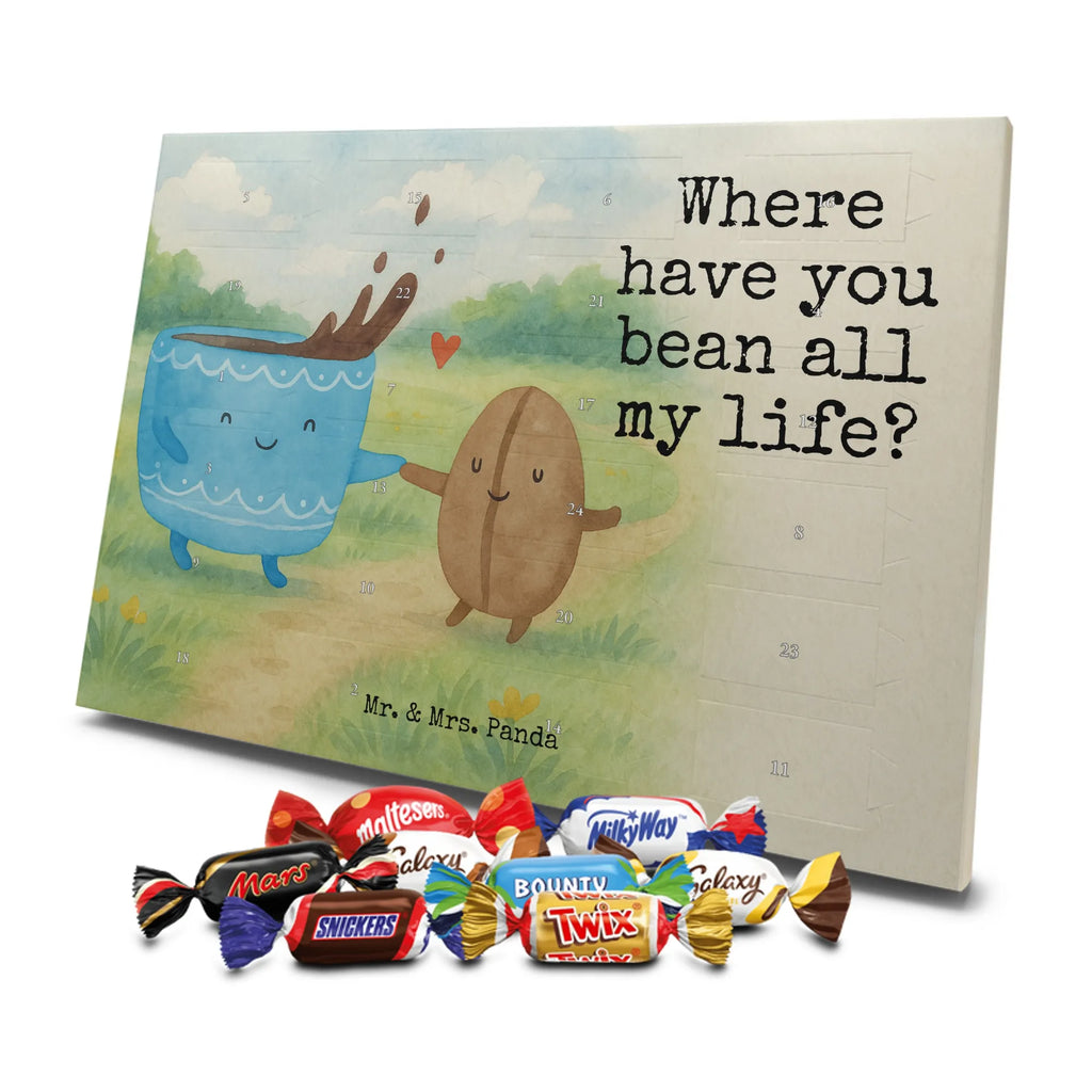 Chocolate advent calendar Coffee Bean Design card, gift ideas, gifts, small animals, cute, cute animal motives, hand drawn, funny sayings, good mood, special gifts, animal lover, satisfaction, pleasure, coffee bean