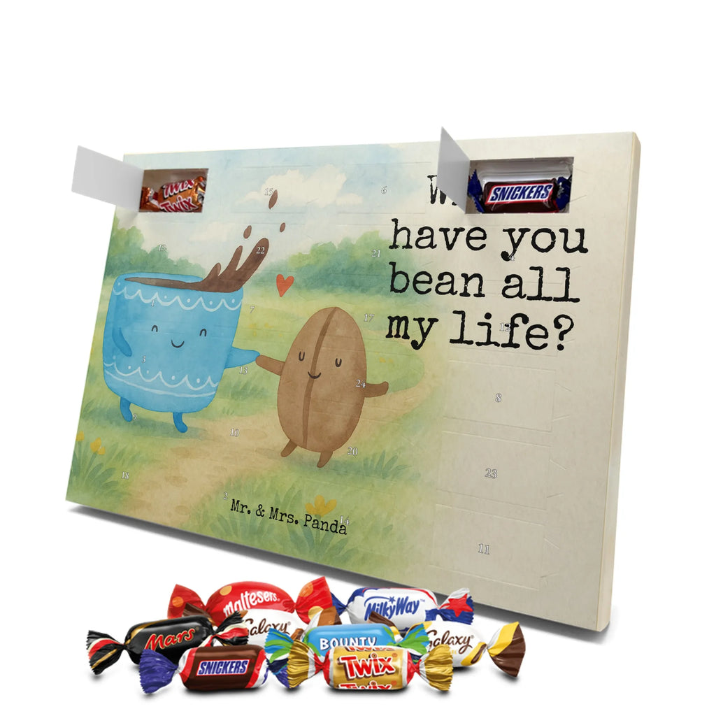 Chocolate advent calendar Coffee Bean Design card, gift ideas, gifts, small animals, cute, cute animal motives, hand drawn, funny sayings, good mood, special gifts, animal lover, satisfaction, pleasure, coffee bean