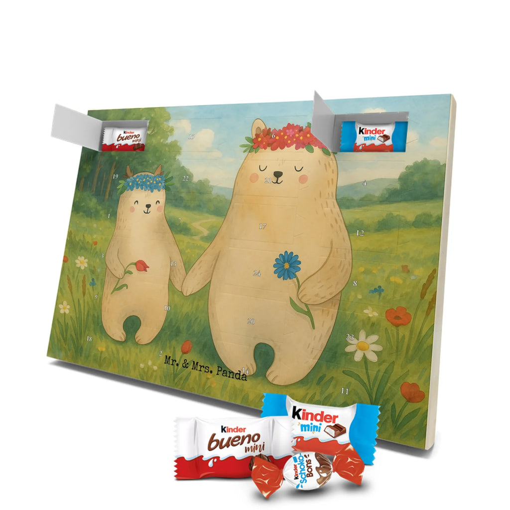 Chocolate advent calendar Bears with flower crown Design Father's Day, Mother's Day, favorite person, gift mommy. mother's day, daughter, daughters, best mommy, world best mommy, bears, favorite mommy, children, role model, child