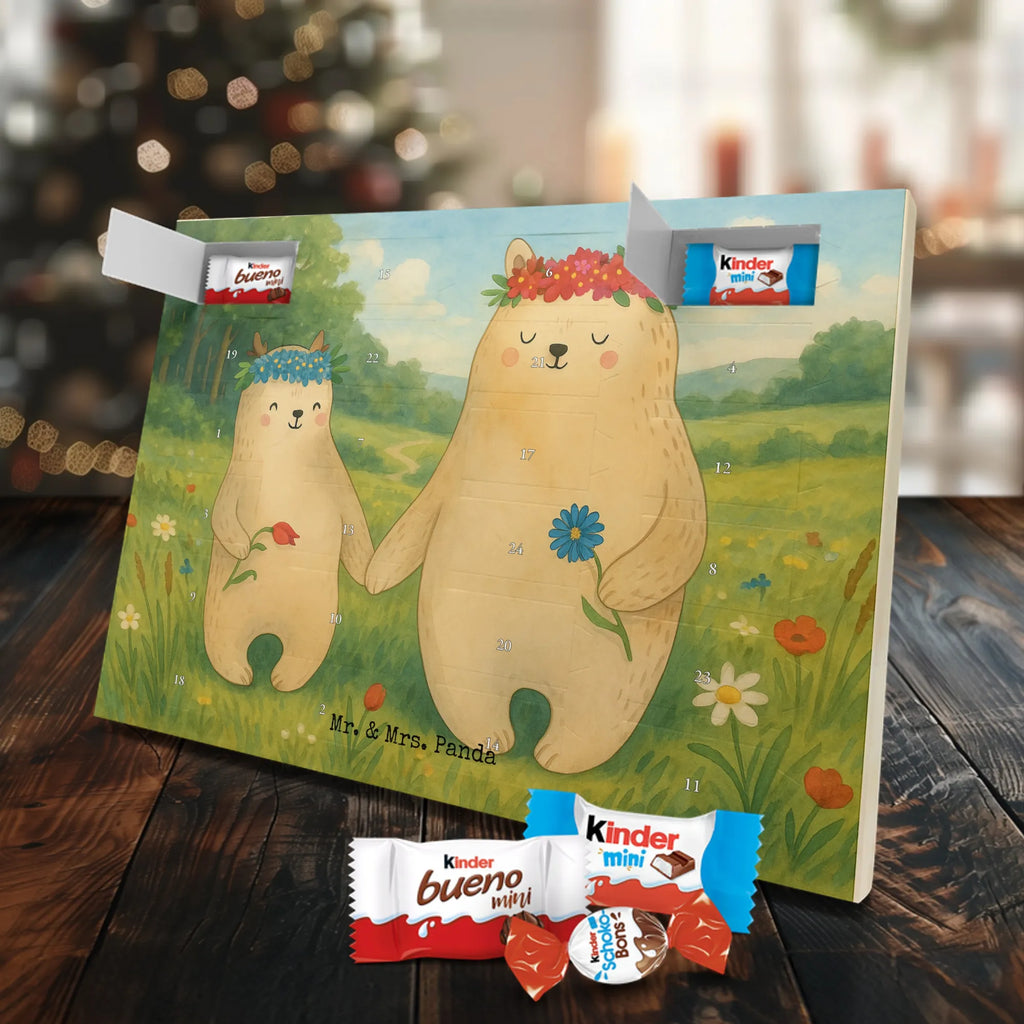 Chocolate advent calendar Bears with flower crown Design Father's Day, Mother's Day, favorite person, gift mommy. mother's day, daughter, daughters, best mommy, world best mommy, bears, favorite mommy, children, role model, child