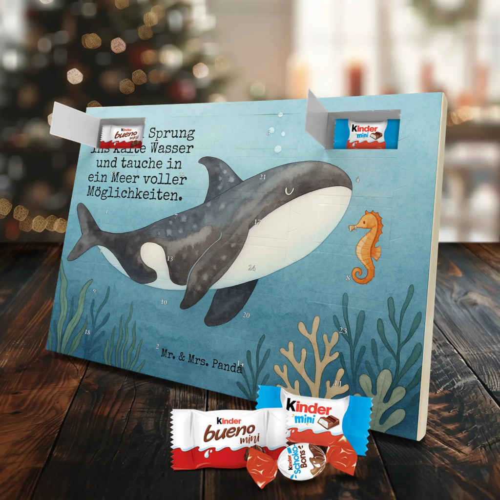 Chocolate advent calendar Orca Design gift ideas, vacation, Seafood, aquatic animals, ocean, shells, corals, reef, whale, narwhal, sea urchin, lobster, platypus, manatee, crocodile, shrimp, gifts for seafood lovers, water world, underwater animals, underwater world, deep sea, seafood fans, seafood decoration, seafood posters, killer whale, self-love, work, new start, opportunities