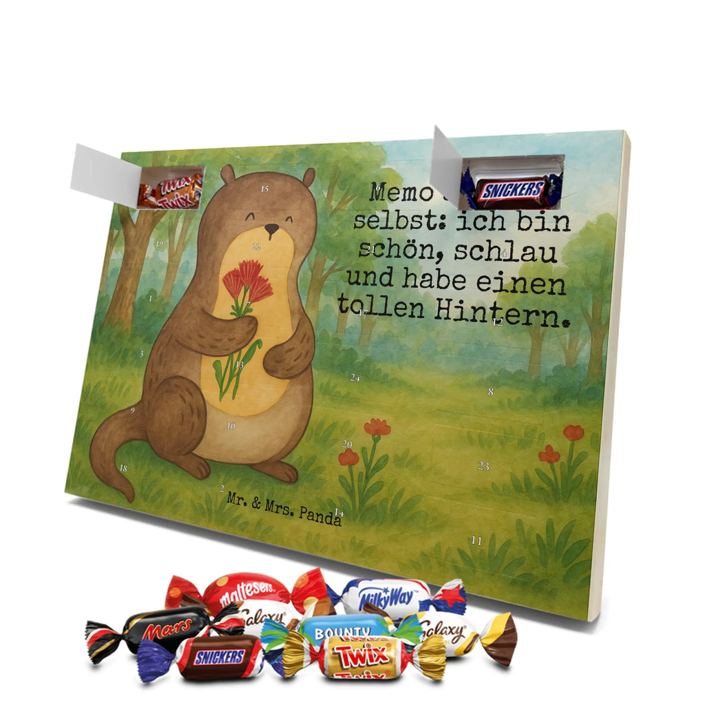 Chocolate advent calendar otter Bunch of flowers Design animal lover, marten, sea otter, European otter, water mammal, aquatic animal, baby otter, predator, water, otter gifts, gift ideas for animal lovers, animal, mammal, water animal, gifts for people in love, Otter Sea Otter Lake Otter